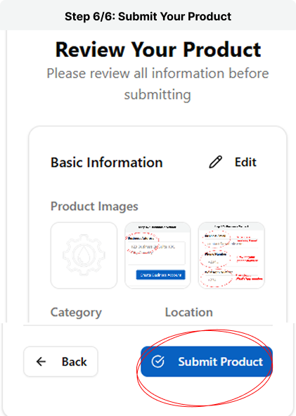 Step 4 - Submit Your Product